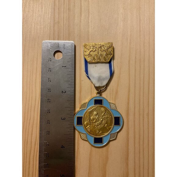 2000 Ukrainian Commemorative Medal With Blue & White Ribbon - Picture 2 of 4